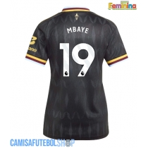 Camisa de time de futebol Aston Villa Ibrahim Mbaye #19 Replicas 2º Equipamento Feminina 2026-27 Manga Curta